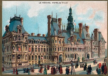 Paris. Verdensudstilling 1889: Rådhuset i Paris.