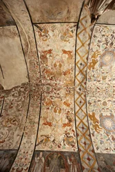 Sognekirke (Vor Frue af Solers Kirke). interiør Skibet, lofterne. Vægmalerier. 1500-tallet (?).