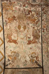 Sognekirke (Vor Frue af Solers Kirke). interiør Skibene. Vægmalerier. Detalje. 1500-tallet (?).