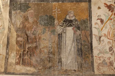 Sognekirke (Església de la Mare de Déu de Solers). Interiør. Skibene. Vægmalerier. Detalje. Det 16. århundrede ().