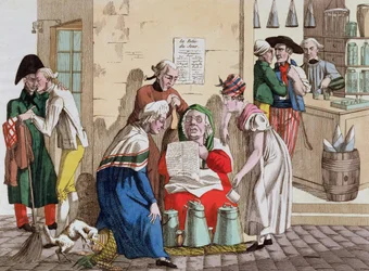 Parisisk mælkesælger og nyhedsleverandør, ca. 1815
