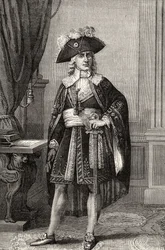 Paul Francois Jean Nicolas Comte de Barras (1755-1829), fra "Historien om den franske revolution" af Louis Blanc