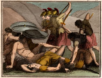 Persiske krige Slaget ved Thermopylæ 480 f.Kr. Den spartanske konge Leonidas og hans mænd falder i slaget.