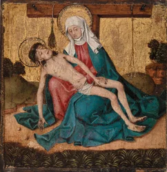 Pieta (tempera og bladguld på panel)