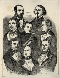 Plakat valg 1848 - Franske republikanske politikere