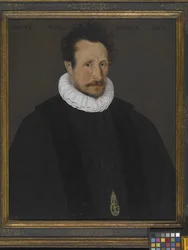 Portræt af en adelsmand (olie på træ)