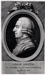 Portrætmedaljon af Adam Smith (1723-90)