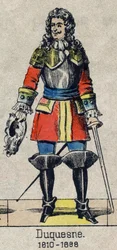Portræt af Abraham, Marquis Duquesne (1610 - 1688), fransk Marin. Billede af Epinal fra slutningen af det 19. århundrede.