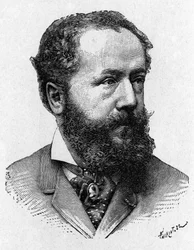 Portræt af Albert Tissandier, bror til Gaston Tissandier, fransk luftfart - i "Album de la Science; berømte videnskabsmænd; Store opdagelser””” 1896.