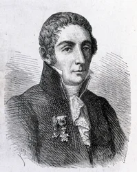 Portræt af Alessandro (Alexandre) Volta (1745 - 1827) - i "" Album of Science; berømte lærde; Store opdagelser””” 1896.