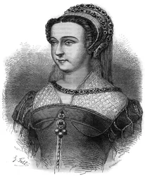 Portræt af Anne Oston, kætterinde, elskerinde til pave Sixtus V (Felice Peretti kendt som Sixtus V eller Sixtus V eller Sisto V