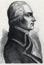 Portræt af Armand Louis de Gontaut Biron military francais (1747-1793) Gravering af 1889. Privat samling.