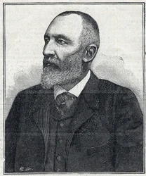 Portræt af Auguste Scherer-Kestner (Scheurer Kestner) (1833 -1899), kemiker, industrimand og politiker fra Alsace. Stik fra 1897. Privat samling.