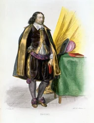 Portræt af Blaise Pascal - i "" Den franske Plutarch", af Mennechet