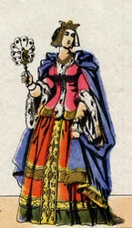Portræt af Clovis I (v. 466 - 511), frankernes konge.