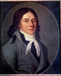 Portræt af Camille Desmoulins (1760-1794), politiker under den franske revolutions maleri af den franske skole. 1700-tallet.