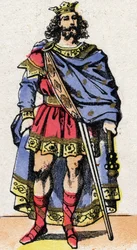 Portræt af Caribert, frankernes konge (561-567).