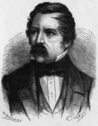 Portræt af Carl (Karl) August von Steinheil (1801-1870), tysk fysiker, opfinder inden for telegrafi - i "" Album of Science; berømte videnskabsmænd; Store opdagelser””” 1896