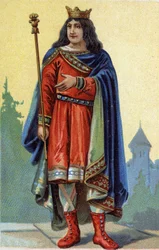 Portræt af Childebert III, konge af frankerne fra 695 til 711.