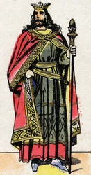 Portræt af Childebert II (v. 570 - 596), konge af Austrasia.