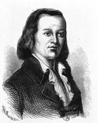 Portræt af Claude Chappe (1765 - 1807), fransk ingeniør, der lavede den første lufttelegraf - i "Album de la Science; berømte videnskabsmænd; Store opdagelser””” 1896.