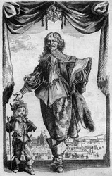 Portræt af Claude Deruet (1588-1660), fransk maler. Gravering fra "Histoire de la Engraving" af Georges Duplessis