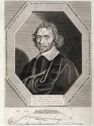 Portræt af Clement Metezeau, arkitekt og ingeniør af kongen, opfinder af dæmningen gennem kanalen de la Rochelle, år 1627-28