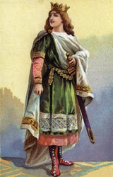 Portræt af Clotaire (Clothaire) III, frankernes konge (652-673).
