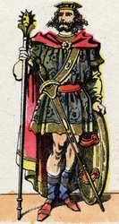 Portræt af Clotaire (Clothaire) I, frankernes konge fra 511 til 561).