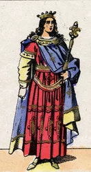 Portræt af Clovis III, frankernes konge fra 691 til 695.