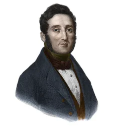 Portræt af grev Hippolyte Francois Jaubert (1798-1874), fransk politiker og botaniker. i "" Book of Speakers" af Louis de Cormenin Timon. 1842. Privat samling.