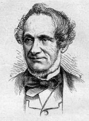 Portræt af Desire Nisard (1806-1888), fransk essayist og akademiker. Indgravering i "" Le Monde Illustré"" nr. 883 af 14. marts 1874.