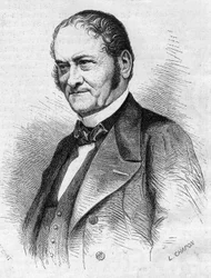 Portræt af Dr. Jules Cabarrus (1801-1870), fransk læge. Indgravering i "" Le Monde Illustré"" nr. 685 af 28. maj 1870.