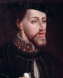 Portræt af kejser Charles V (1500-1558) Detalje Anonymt maleri af den franske skole 1500-tallets Chantilly-musee Conde