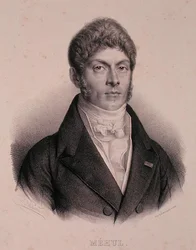 Portræt af Etienne-Nicolas Mehul (1763-1817) (litho)