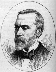 Portræt af Eugene Guillaume (1822-1905), fransk billedhugger. Indgravering i "" Le Monde Illustré"" nr. 890 af 2. maj 1874.