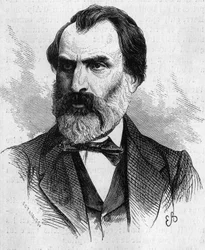 Portræt af Eugene Pelletan (1813-1884), fransk politiker. Indgravering i "" The Illustrated World"" nr. 634 af 5. juni