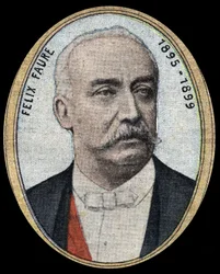 Portræt af Felix Faure (1841-1899), industrimand og politiker, moderat republikaner, han blev præsident for republikken fra 1895 til 1899.