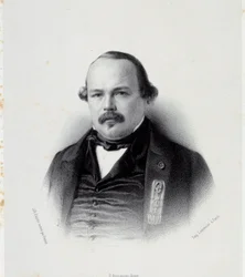 Portræt af Francois Auguste Perrinon (1812-1861), Martinique stedfortræder Gravering af det 19. århundredes Chartres, Musee des Beaux Arts
