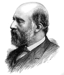 Portræt af Francois Ferdinand Philippe, prins af Joinville (1818-1900). Indgravering i ""Le Monde Illustré"", 26. juni 1886.