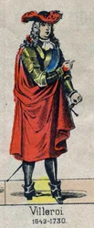 Portræt af Francois de Neufville, hertug af Villeroi, Marechal af Frankrig (1644-1730). Billede af Epinal fra slutningen af det 19. århundrede.