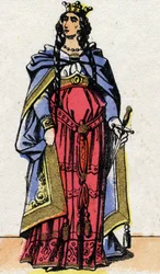 Portræt af Fredegonde, Dronning af Neustrien (545-597).