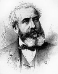 Portræt af Gabriel Jean Antoine Davioud (1824-1881), fransk arkitekt. Indgravering i "" Le Monde Illustré"" nr. 1255 af 16. april 1881.
