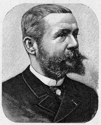 Portræt af Gaston Tissandier (1843 - 1899), fransk aeronaut - i "" Album de la Science; berømte lærde; Store opdagelser””” 1896.
