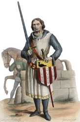 Portræt af Gaucher V de Chastillon (ca. 1249-1329), konstabel i Frankrig.