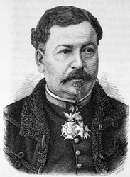Portræt af general Jean Auguste Margueritte (1823 - 1870, død i slaget ved Sedan), far til Paul og Victor Margueritte - i "" Frankrigs historie"" af Henri Martin