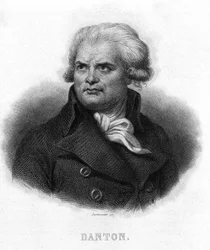Portræt af George Jacques Danton (1759 - 1794) - i "" Revolution francaise"" af Thiers. 19. århundrede