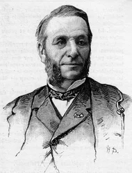 Portræt af Georges Guiffrey (1827-1887), senator for Hautes Alpes mellem 1879-1887.