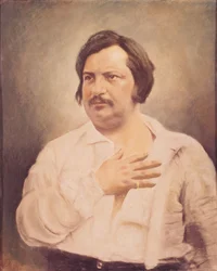 Portræt af Honore de Balzac (1799-1850) efter en daguerreotypi