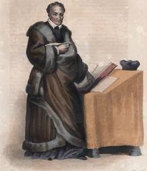 Portræt af Jacques Amyot (1513-1593), fransk biskop, forfatter og oversætter.